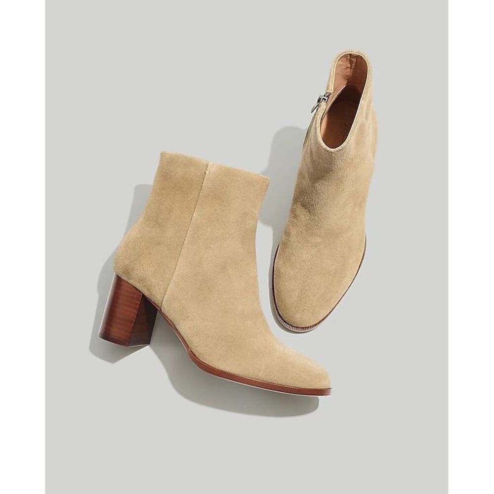 Madewell NWOB The Mira Side Seam Ankle Boot in Suede in Walnut Shell 8 1/2 $198
